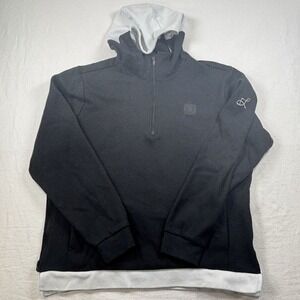 Adidas Men's Adicross Mens‎ Black/White Half Zip Golf Hoodie Size Large